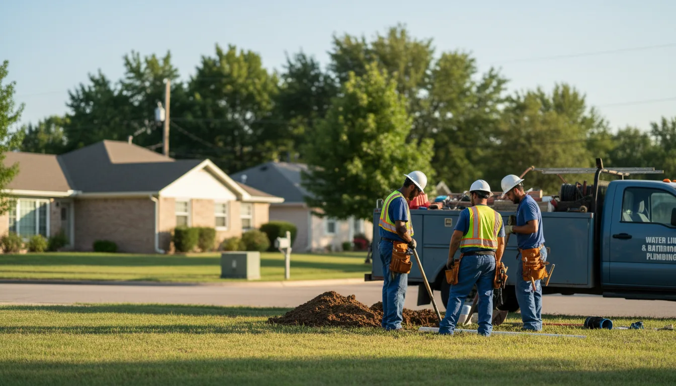 Residential water line and bathroom plumbing service in East Bernstadt, KY